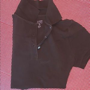 J.crew brown pique polo